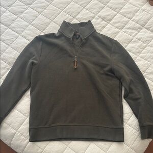 Banana Republic Men's Dark Green Zip-Up Sweater